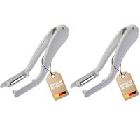 Westmark Éplucheur et Double Éplucheur de Légumes, épluche-asperges, lames en acier inoxydable, Peel-Star KS, 60602260, Blanc (Lot de 2)