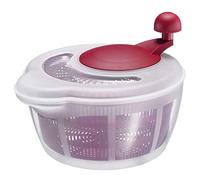 Westmark Essoreuse à Salade, Capacité : 5 litres, ø 26 cm, Plastique, sans BPA, Fortuna, Couleur : Transparent/rouge, 243222E2