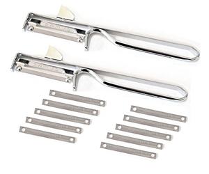 Westmark Famos Lot de 2 économes + 10 lames de rechange Épluche-légumes, éplucheurs rapides pour pommes de terre/fruits