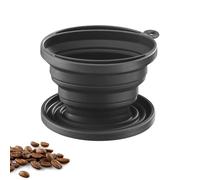 Westmark Filtre à café pliable en silicone - Filtre à café manuel - Filtre à café réutilisable - Idéal pour les déplacements, le camping et les voyages - Noir, taille 2