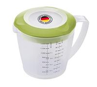 Westmark Gobelet Mélangeur/Doseur avec Protection contre les éclaboussures, Couvercle et Bec Verseur, en Plastique, Capacité: 1,4 litre, Helena, Transparent/Vert, 3105227A