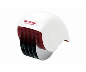 Westmark Hachoir à Fines Herbes /Rouleau de Coupe, avec 5 Roues de Coupe affûtées, longueur : 15 cm, acier inoxydable/plastique, blanc/rouge, 10682260