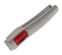 Westmark Knoblauchpresse mit extra großer Kammer und Reinigungselement, Länge : 16,2 cm, Aluminium/Kunstststoff, Silber/Rot, 30082260