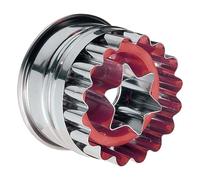 Westmark Linzer emporte-pièce pour Biscuits étoile, avec éjecteur, Acier Inoxydable/Plastique, Noël, Argent/Rouge, 35022291