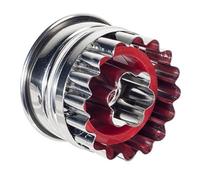 Westmark Linzer emporte-pièce pour Biscuits, Rosette, avec éjecteur, Acier Inoxydable/Plastique, Noël, Argent/Rouge, 35062291