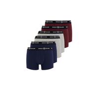 WESTMARK LONDON Boxers 'Oscar' bleu marine / gris clair / bordeaux / noir, Taille S