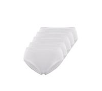 WESTMARK LONDON caleçons Femmes Coton Slips Confortables Respirant Dames sous-Vêtements pour Femmes Paquet de 5 Slips Taille côtes Fines brésiliennes avec Dentelle Blanc M Coton