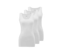 WESTMARK LONDON Debardeur Femme Coton Respirant 3 Pack Débardeurs sans Manches Blanc Bretelles réglables Camisole, débardeur Femme Maillot - XS