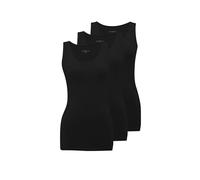 WESTMARK LONDON Debardeur Femme Coton Respirant 3 Pack Débardeurs sans Manches Noir Bretelles réglables Camisole, débardeur Femme Maillot - L