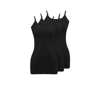 WESTMARK LONDON Debardeur Femme Coton Respirant 3 Pack Débardeurs Spaghetti Noir Bretelles réglables Camisole, débardeur Femme Maillot - S