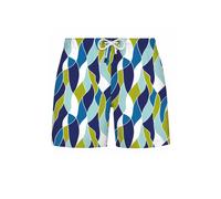 WESTMARK LONDON Shorts de bain 'Geometric' turquoise / bleu foncé / roseau / blanc, Taille XXL