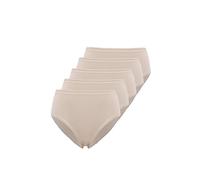 WESTMARK LONDON Slip Femme Coton Paquet de 5 Taille S-Slips Femmes avec Ceinture élastique, sous-vêtements Beige Culotte