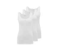 WESTMARK LONDON Top Spaghetti Debardeur Femme en Coton, Paquet de 3, Débardeur à Bretelles Ajustables, Confortable et Pratique, M, Blanc