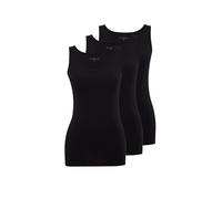 WESTMARK LONDON Top Spaghetti Debardeur Femme en Coton, Paquet de 3, Débardeur à Bretelles Ajustables, Confortable et Pratique, L, Noir