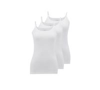 WESTMARK LONDON Top Spaghetti Debardeur Femme en Coton, Paquet de 3, Débardeur à Bretelles Ajustables, Confortable et Pratique, S, Blanc