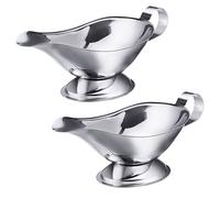 Westmark Lot de 2 bols à sauciène/saucière, bec anti-goutte, volume de remplissage : 120 ml, acier inoxydable argenté, 622722E3