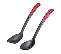 Westmark Lot de 2 ustensiles de cuisine, 1 cuillère à rôtir et 1 cuillère à poêle, échelle intérieure : 15, 30 et 40 ml, plastique, Gallant, noir/rouge