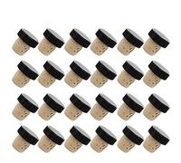 Westmark, Lot de 24 bouchons en liège naturel et plastique pour bouteilles de 0,7 à 1 l Marron clair/noir 482020E3