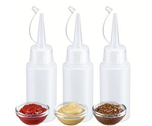 Westmark Lot de 3 bouteilles souples - Dosage précis et remplissage propre des bouteilles stables avec de la mayonnaise, de la sauce barbecue et d'autres liquides, hygiéniques, sans BPA - 3 x 50 ml