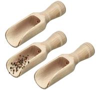 Westmark Lot de 3 pelles à épices - Volume de remplissage : 5 g (farine) / 4 ml - Bois de hêtre midi - Marron clair - 91952270