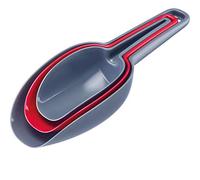 Westmark Lot de 3 Pelles à Pâtisserie/Pesées/Remplissage, Volume de remplissage : 50/100/150 ml, peuvent être insérées les unes dans les autres, en Plastique, sans BPA, Trionale, Anthracite/rouge