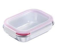 Westmark Lunch box en acier inoxydable - Boîte à lunch étanche - Compatible micro-ondes et four, sans BPA - Bento box pour école, travail et maternelle - Argent, 400 ml