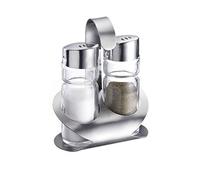 Westmark Ménage Sel et Poivre, 6 Pièces, 3 Pièces, Capacité : env. 40 ml, Acier Inoxydable/Verre, Wien, Argent/Transparent, 65022260