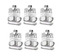 Westmark Ménage Sel et Poivre, 6 Pièces, 3 Pièces, Capacité : env. 40 ml, Acier Inoxydable/Verre, Wien, Argent/Transparent, 650222E2