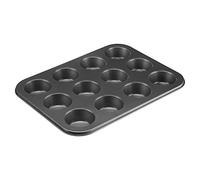 Westmark Moule à muffins, pour 12 muffins, revêtement antiadhésif, acier laminé à froid, Back Meister, anthracite, 32902270