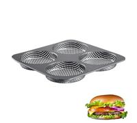 Westmark Moule antiadhésif perforé, sandwichs pour Burger, 4 places, noir, 0,90 kg