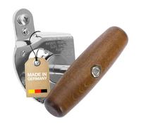 Westmark Ouvre-boîtes professionnel Édition Titan Monopol – Acier robuste, manche bois Argent/Marron