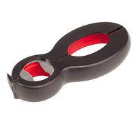 Westmark Ouvre-Multifonction, Surface Intérieure Caoutchoutée, 14 x 6 cm, Acier Inoxydable/Plastique, Noir/Rouge, 10552270