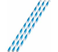 WESTMARK Pailles en papier, paquet de 50, bleu / blanc