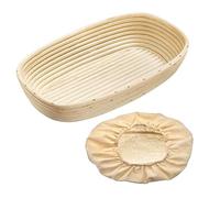 WESTMARK Gärkörbchen Set oval mit Bezug 33,5x20,5x8cm