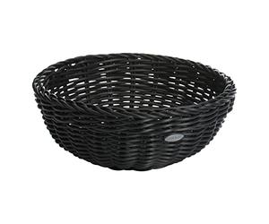 Westmark Panier/Corbeille Multi-usages, Convient pour l'Hôtellerie et la Restauration, Rond, Ø env. 23 cm, Hauteur : env. 9 cm, Fibre synthétique, Saleen Edition, Noir, 02010319101