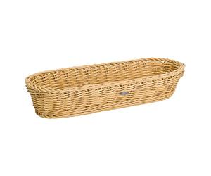 Westmark Panier/Corbeille polyvalent à Baguettes, convient à l'Hôtellerie et à la Restauration, Ovale, env. 40 x 16 x8 cm, Fibres synthétiques, Saleen Edition, Beige clair, 02051730101