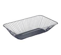 Westmark Panier métallique Angulo, grand modèle - Corbeille filaire décorative pour fruits et pain, idéale pour fruits, légumes, pain et viennoiseries - Noir, 35 x 21 x 8 cm