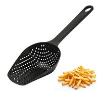 Westmark Pelle à frites/écumoire Blacky - large, long manche | Pour sortir légumes et pâtes, pour ustensiles antiadhésifs, jusqu'à 180 °C, passe au lave-vaisselle, noir, 28522270