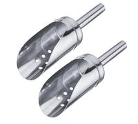 Westmark Pelle à Glace, 2 Pièces - La Pelle Ronde En Acier Inoxydable, Idéale Pour La Glace Pilée Et Les Glaçons, Avec Des Trous Pour Un Égouttage Facile - Coloris argent, 120 Ml