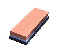 Westmark Pierre à affûter à 2 faces pour le meulage de base et de réparation, avec plateau en silicone, dimensions : 18,5 x 6,7 x 3,1 cm, corindon, rouge/bleu, 10152260
