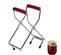Westmark Pince à Bocal de conservation, pour Bocaux jusqu'à 18 cm de diamètre, Acier/plastique chromé, Argenté/rouge, 10532270
