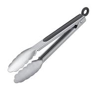 Westmark Pince à Grillade + Pince à Service, avec Manches en Acier inoxydable et Poignées caoutchoutées, Longueur : 27,5 cm, Acier inoxydable/plastique, Classic Spezial Midi, Argenté/Noir, 16242270