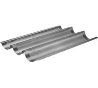Westmark 32982260 Moule à baguette en acier avec revêtement anti-adhésif pour 3 baguettes Anthracite 38,5 cm