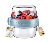 Westmark Pocketbox Maxi, boîte pratique Meal Prep to go, idéale pour les yaourts, fruits, légumes, snacks, 700 ml (2 x 350 ml), sans BPA, bleu