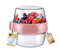 Westmark Pocketbox Maxi, boîte pratique Meal Prep to go, idéale pour les yaourts, fruits, légumes, snacks, 700 ml (2 x 350 ml), sans BPA, rose