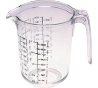 Westmark Pot à mesurer/gobelet gradué avec échelles de mesure en plusieurs langues et différentes unités de mesure, volume de remplissage : 1 litre, plastique, Gerda, Transparent, 30682270