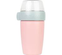 Westmark Pot à muesli - 700 ml, 2 compartiments, pour muesli, yaourt, soupe | Étanche, base micro-ondable sans couvercle, congelable, passe au lave-vaisselle, sans BPA, rose, 5285226P