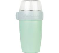Westmark Pot à muesli à emporter - 700 ml, deux compartiments étanches | Pour muesli, yaourt, porridge, soupe, base micro-ondable, congelable, passe au lave-vaisselle, sans BPA, vert, 5285226M