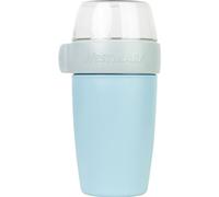 Westmark Pot à muesli à emporter - 700 ml, deux compartiments étanches | Pour muesli, yaourt, porridge, soupe, base micro-ondable, congelable, passe au lave-vaisselle, sans BPA, bleu, 5285226B