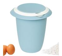 Westmark Pot mélangeur - 1 l, couvercle anti-éclaboussures et bec verseur | Pour batteurs à deux fouets, anneau antidérapant, sans BPA, Made in Germany, bleu/blanc, 3151227B